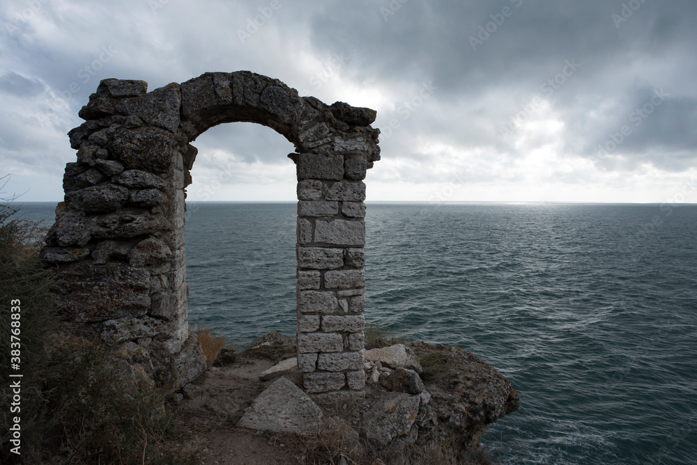 Ancient door arc at the Black sea