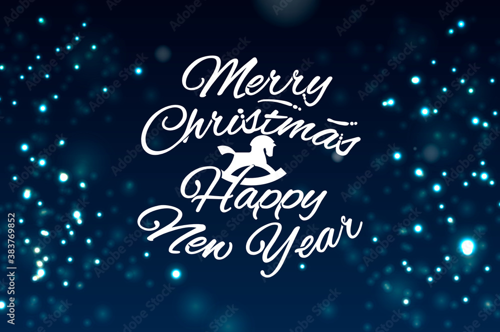 Merry Christmas and Happy New Year web banner, blurred background, vector illustration Merry Christmas and Happy New Year web banner, blurred background, vector illustration