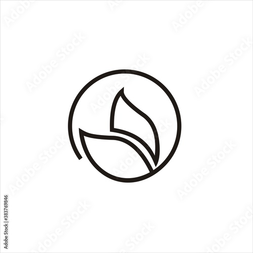 ciecle leaf  Logo Design. circle leaf  Logo Vector Icon Design. circle leaf  logo design vector template. © toriq