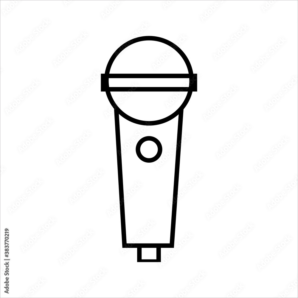 microphone icon vector. outline style icon microphone icon vector. outline style icon