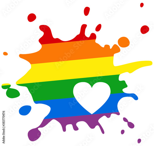 herz in fleck aus regenbogenfarben