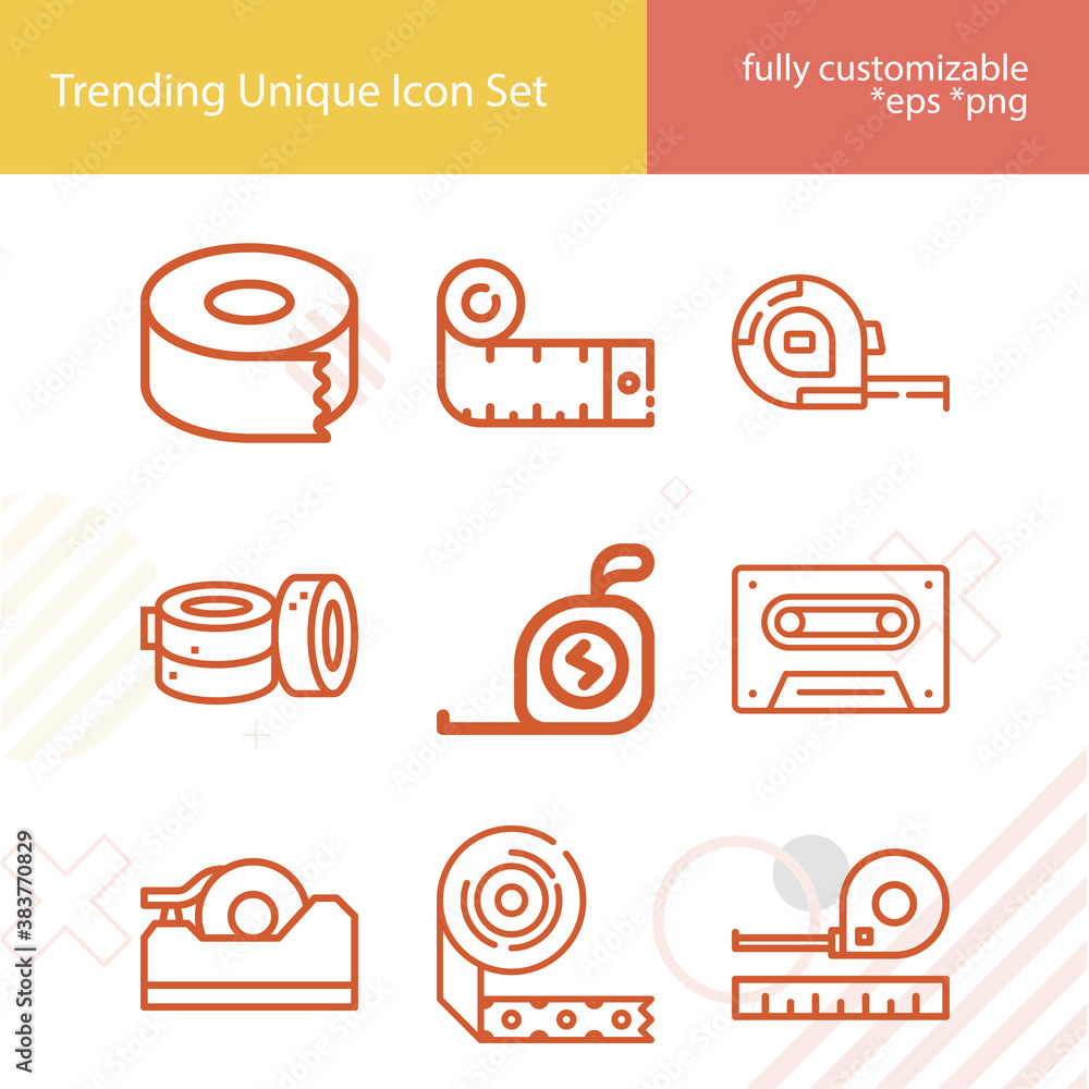 Simple set of torn related lineal icons. Simple set of torn related lineal icons.