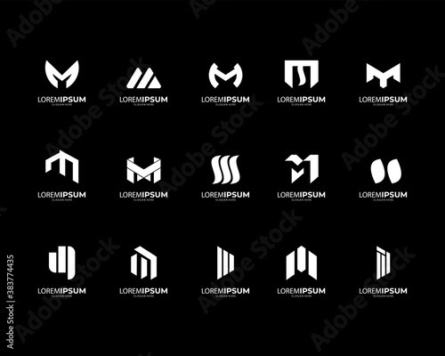 Letter M Logo collection. modern design. vector ilusstration photo