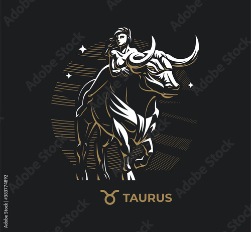 Tableau sur toile Taurus zodiac sign.