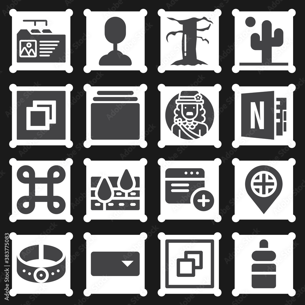 16 pack of restoration filled web icons set 16 pack of restoration filled web icons set
