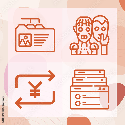 Simple set of substitution related lineal icons