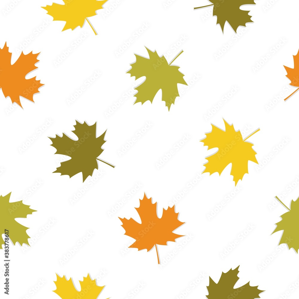 Seamless background made of maple leafs in warm autumn colors Seamless background made of maple leafs in warm autumn colors