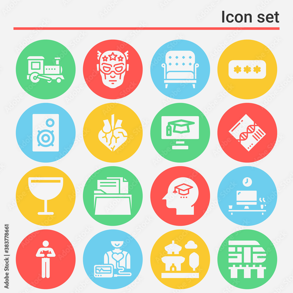 16 pack of study filled web icons set 16 pack of study filled web icons set