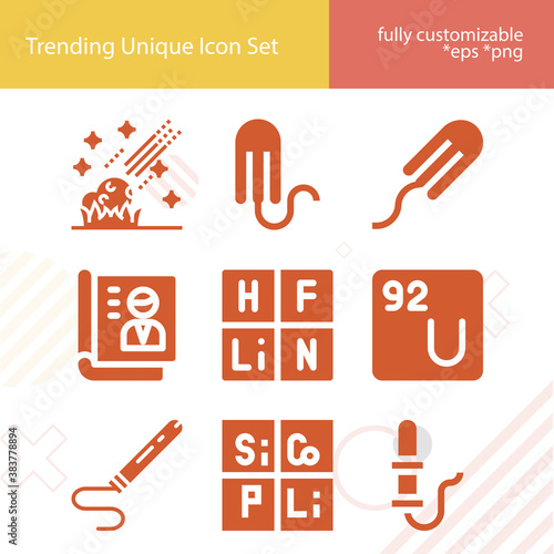 Simple set of touch on related filled icons.