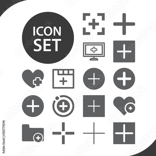 Simple set of strong point related filled icons.