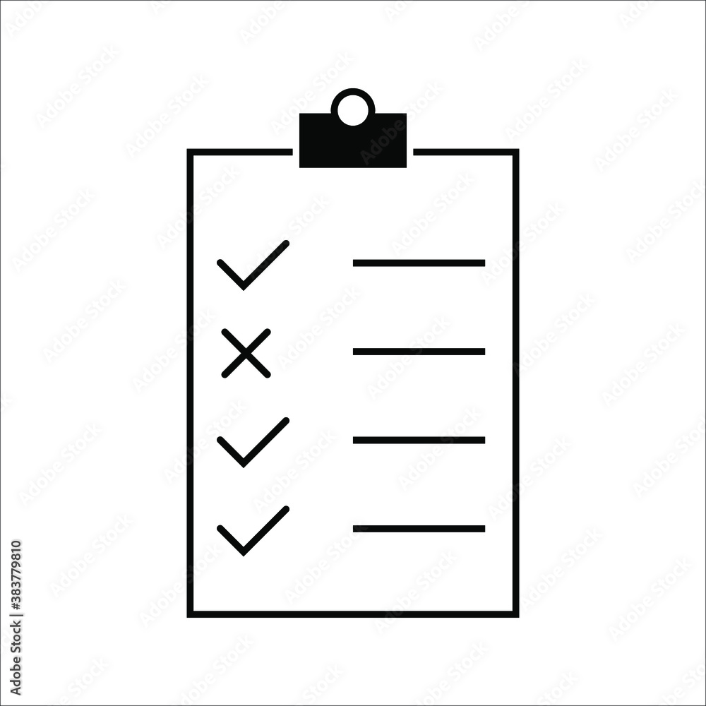 Clipboard icon on a white background Clipboard icon on a white background