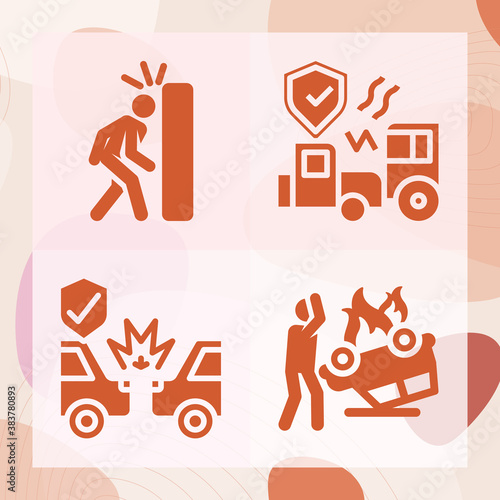 Simple set of chance event related filled icons