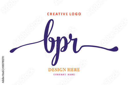pharmacy logo composition of the letter BPR is simple, easy to understand and authoritative