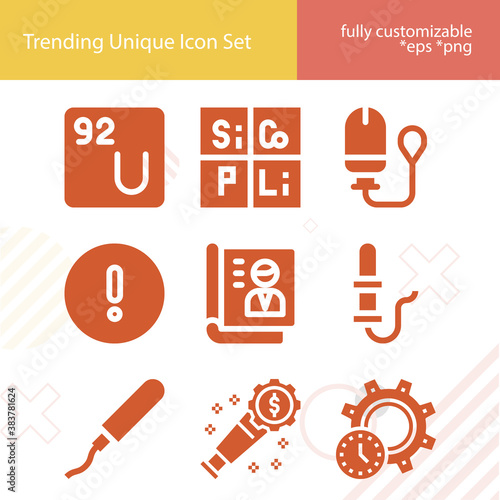 Simple set of threaten related filled icons.