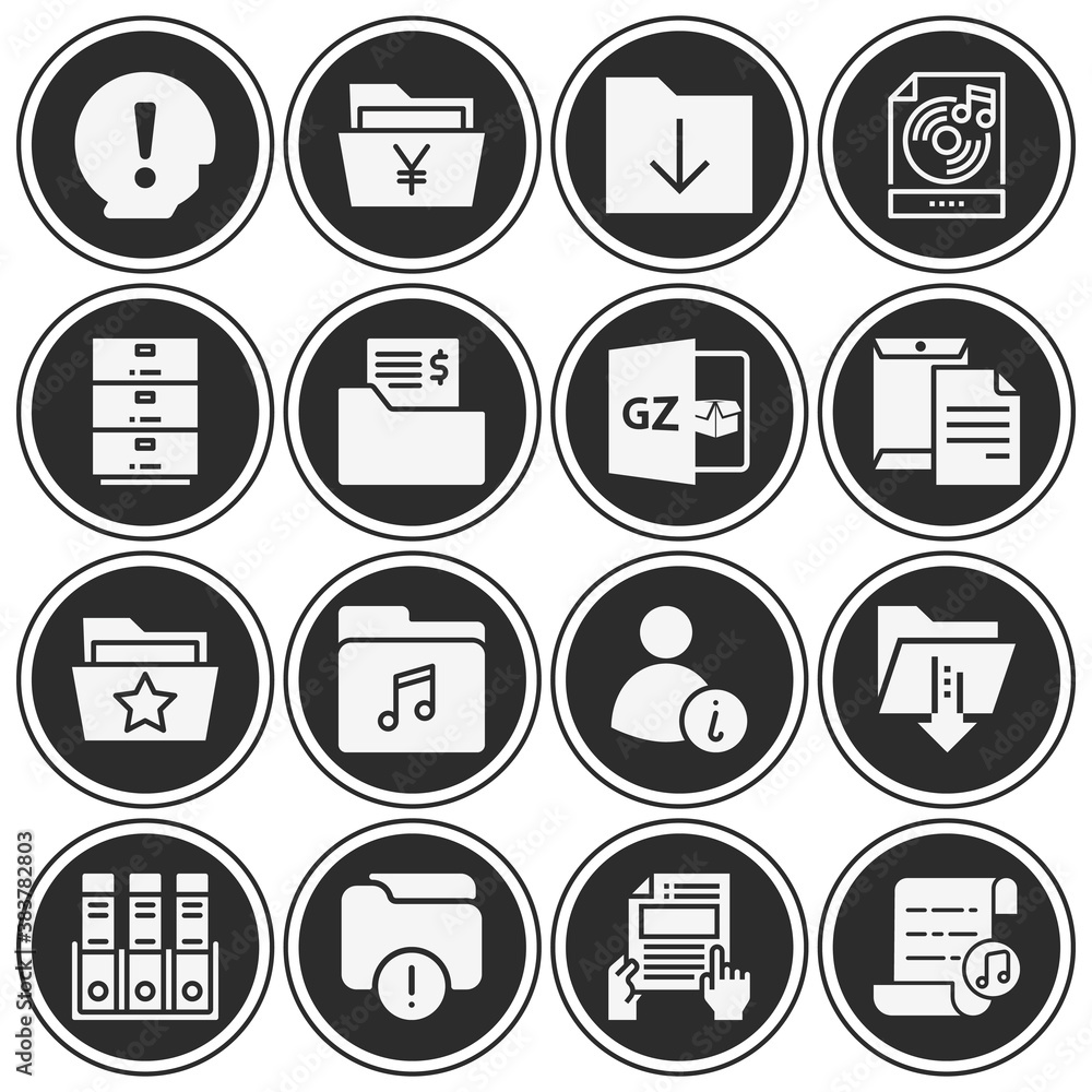 16 pack of documentation filled web icons set 16 pack of documentation filled web icons set