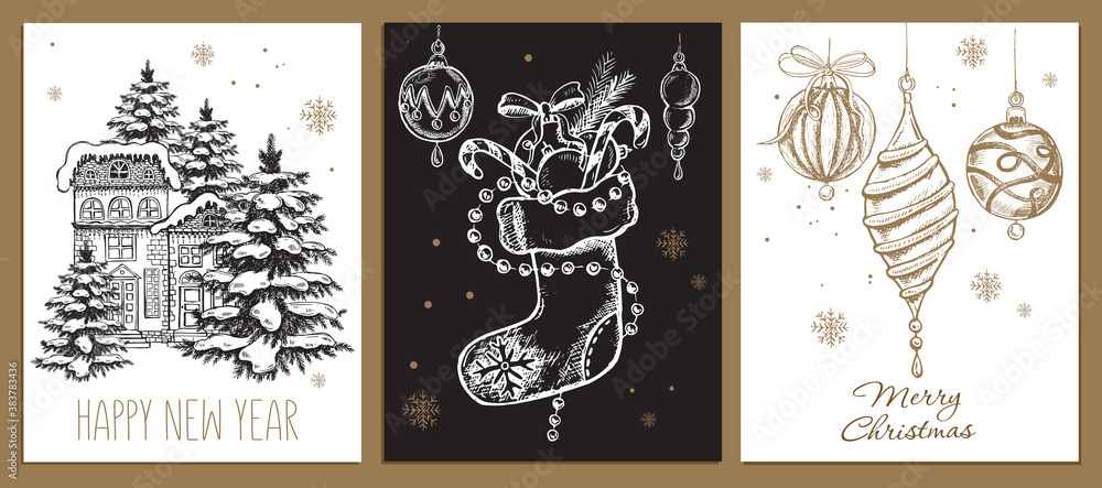 Christmas design element in doodle style. Hand drawn. Christmas design element in doodle style. Hand drawn.