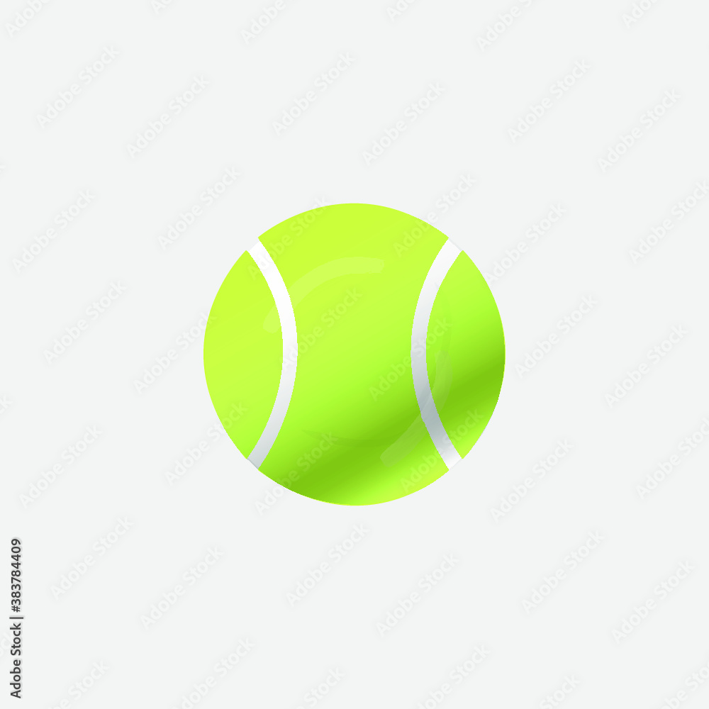Tennis ball sport equipment in trendy flat style isolated on white background. Tennis ball sport equipment in trendy flat style isolated on white background.