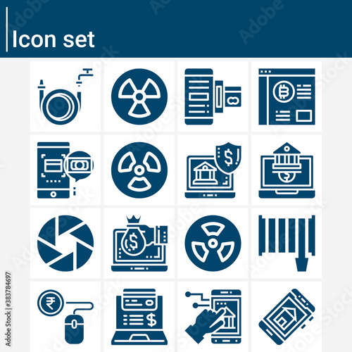 Simple set of regulator related filled icons.