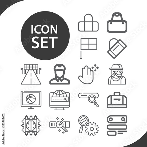 Simple set of racing related lineal icons.