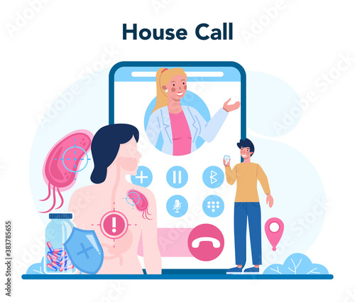 Gastroenterology doctor online service or platform. Idea