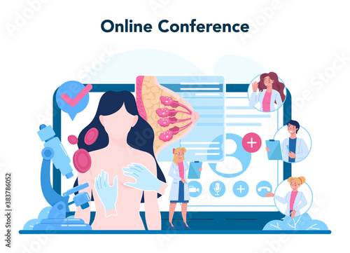 Mammologist online service or platform. Breast ultrasound