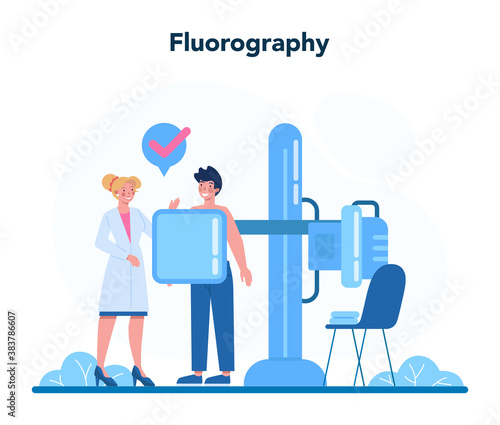 Tuberculosis specialist. Human pulmonary fluorography. Idea of health
