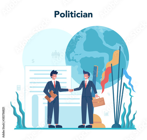 Politician concept. Idea of election and governement. Democratic