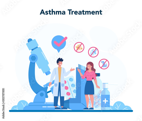 Pulmonologist. Idea of health and medical treatment. Healthy