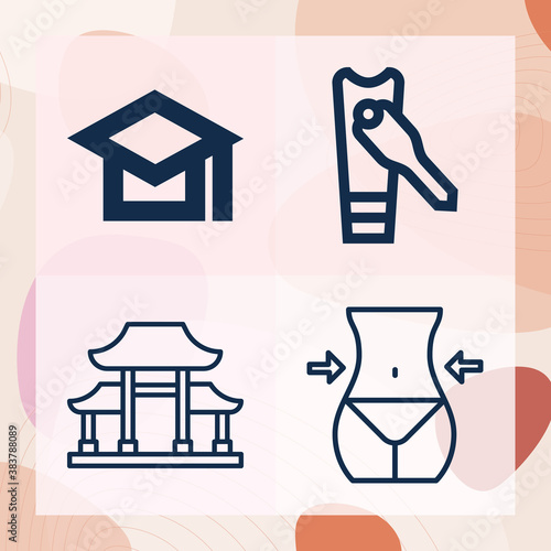 Simple set of polish related lineal icons