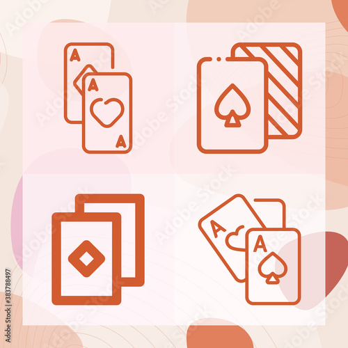 Simple set of dealt related lineal icons