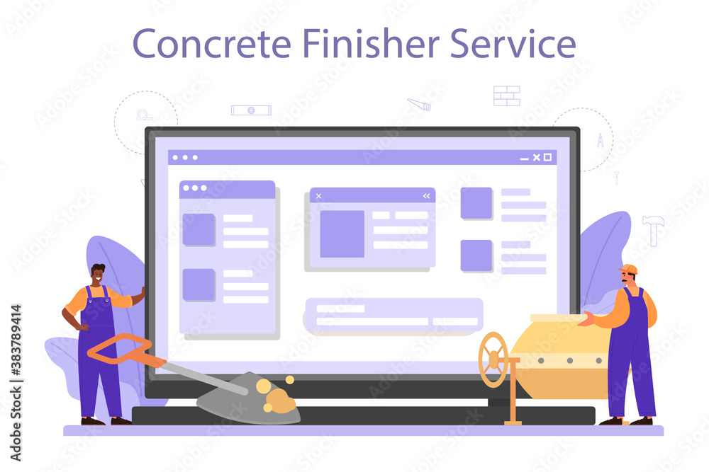 Concrete finisher builder online service or platform. Concrete finisher builder online service or platform.
