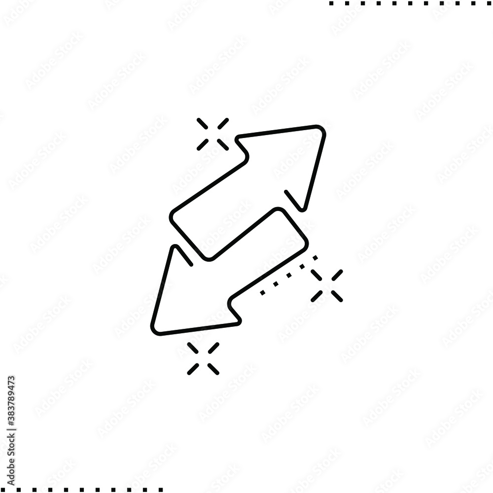 Reboot, refresh, update vector icon in outline Reboot, refresh, update vector icon in outline