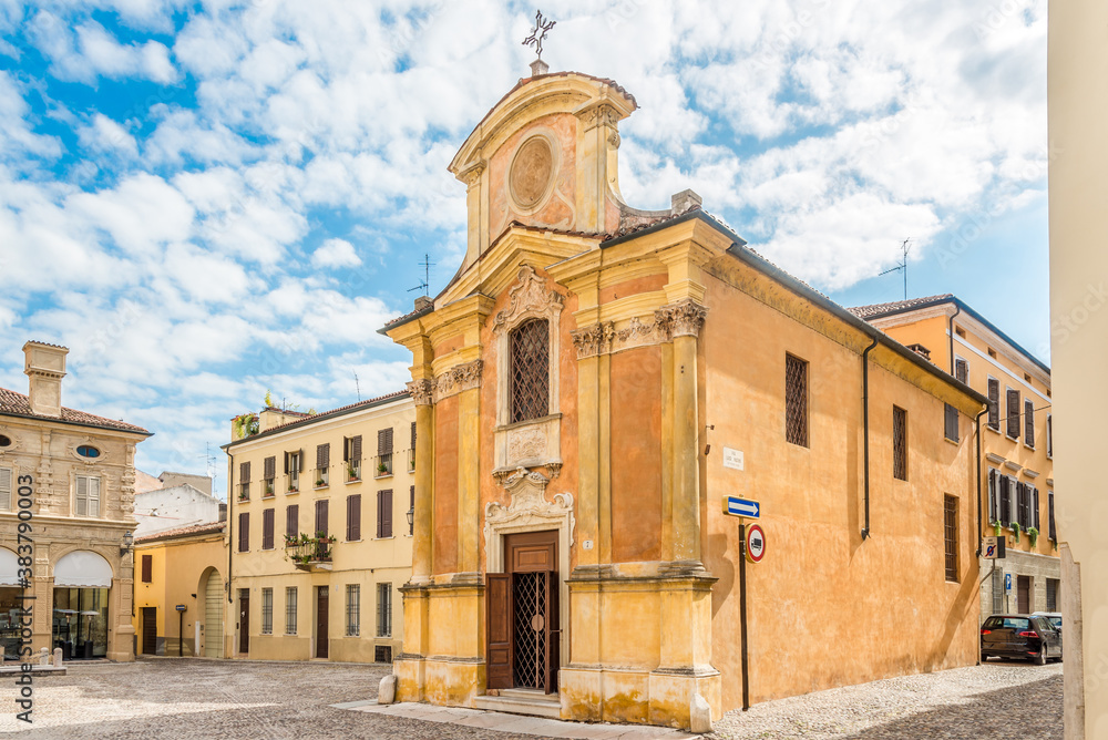 View at the Church of Madonna del Terremoto in the streets of Mantova (Mantua) - Italy