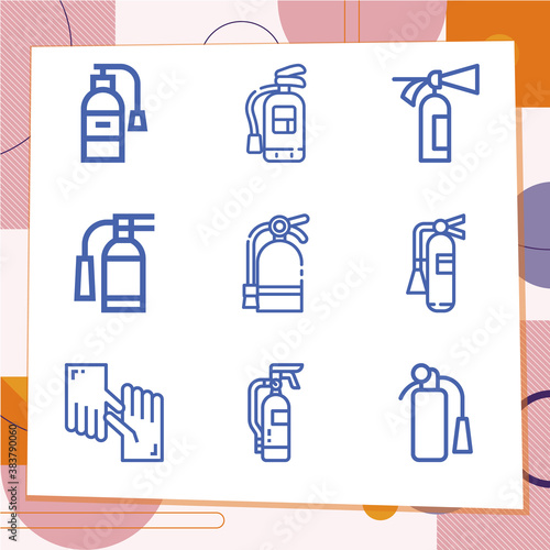 Simple set of 9 icons related to properly