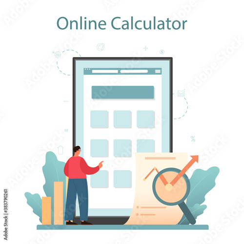 Appraiser, financial consultant online service or platform. Appraisal