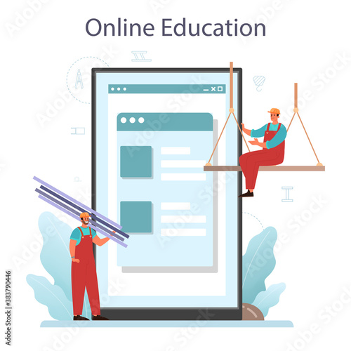 Fitter or installer online service or platform. Industrial builder