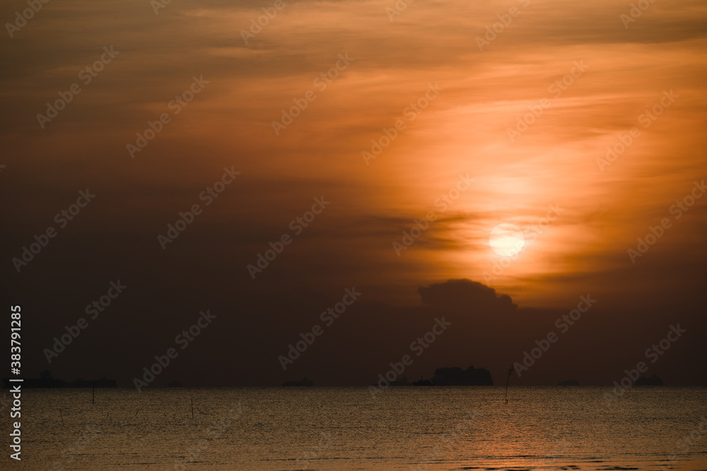 Sunsetting on the beach