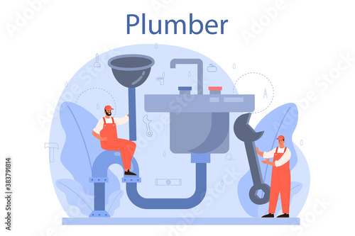 Plumber. Plumbing service, professional repair and cleaning