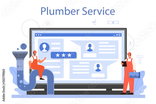 Plumber online service or platform. Plumbing service