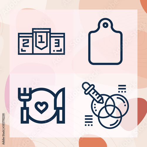 Simple set of surface related lineal icons
