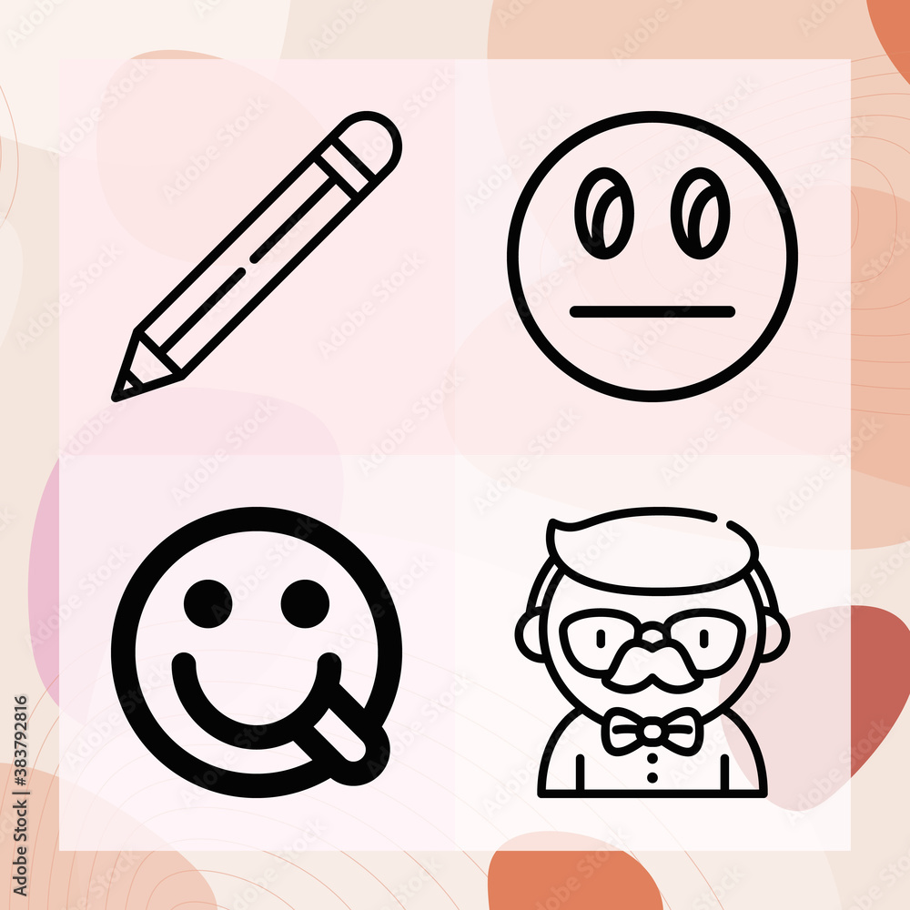 Naklejka premium Simple set of lucky related lineal icons