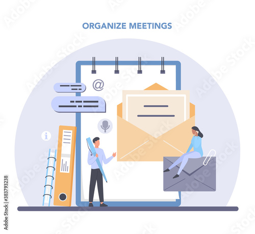 Businessman personal assistant concept. Professional help and support