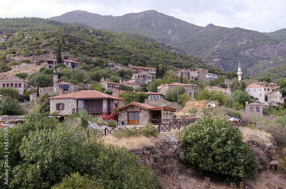 Traditional turkish village high in the mountains