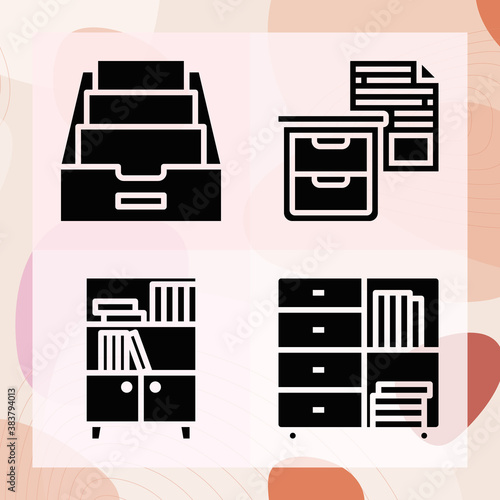 Simple set of planning board related filled icons