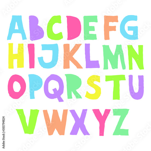 Colorful Rainbow Nursery Alphabet Poster  Alphabet Print  ABC Wall Art  Kids Alphabet Art  Alphabet Nursery  ABC Decor  Kids Decor