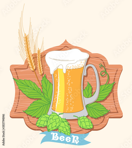 Vintage poster or greeting card for Oktoberfest Beer festival ce