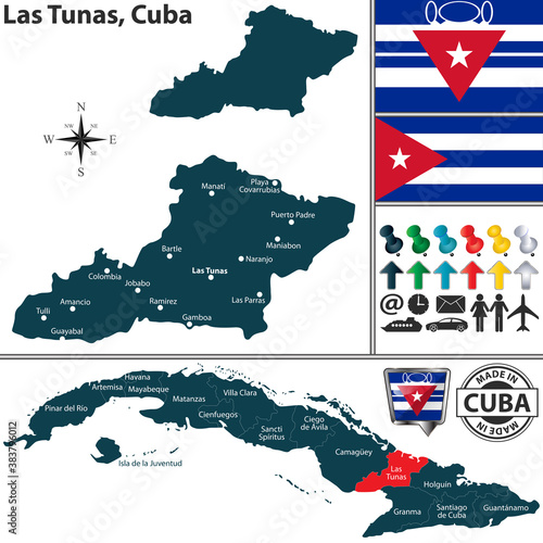 Map of Las Tunas, Cuba