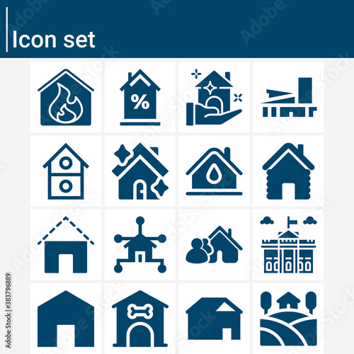 Simple set of senate related filled icons.