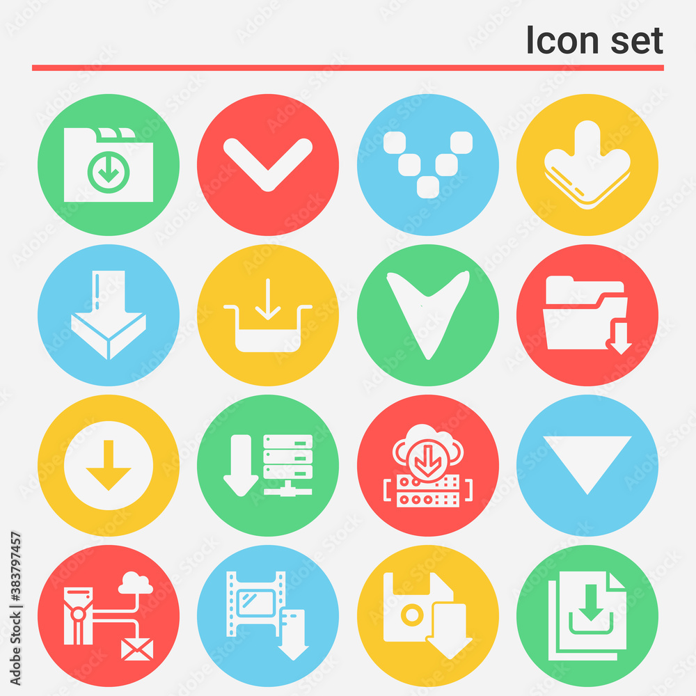 16 pack of daring  filled web icons set