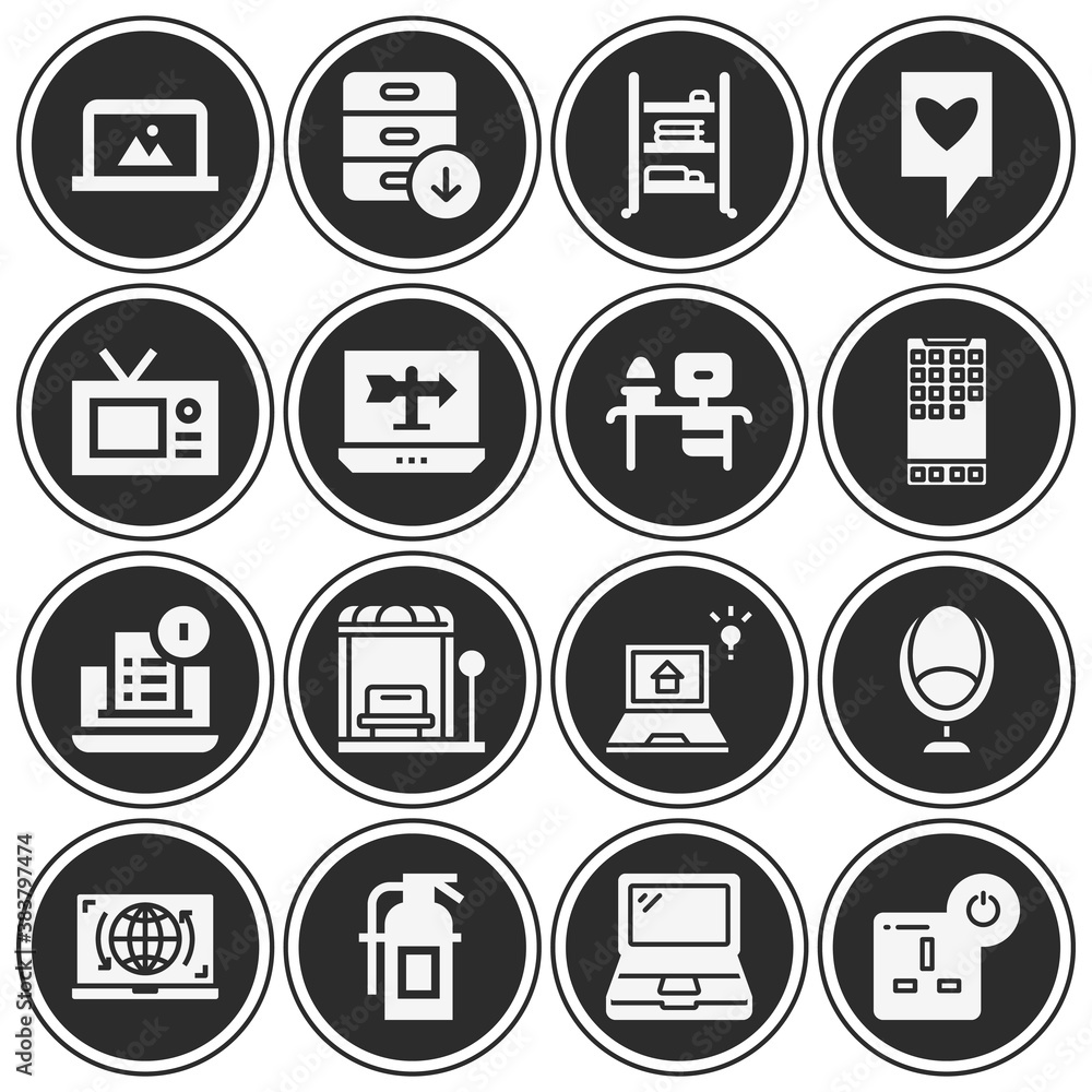 16 pack of appliances filled web icons set 16 pack of appliances filled web icons set